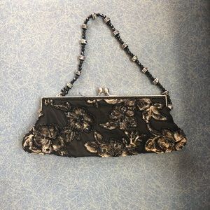 Beautiful Black velvet Embroidered Clutch !!